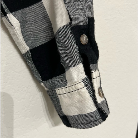 Merry Little Christmas Graphic Upcycled Flannel - Picture 8 of 10